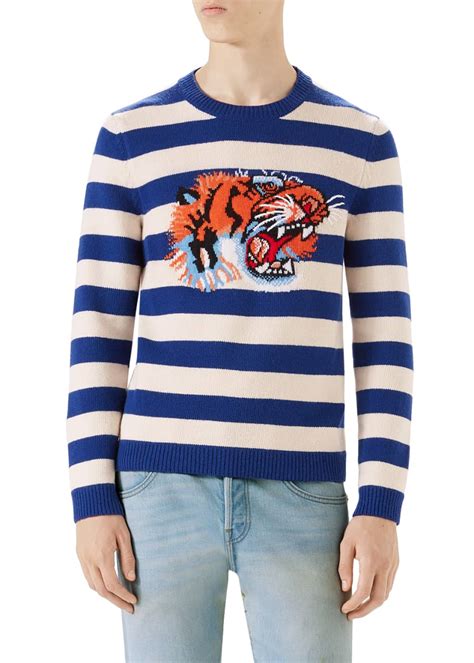 gucci tiger striped sweater drake bell